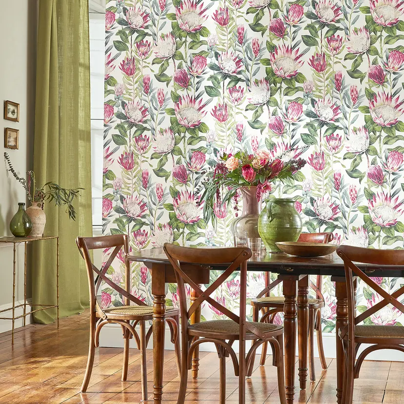 Sanderson King Protea Wallpaper