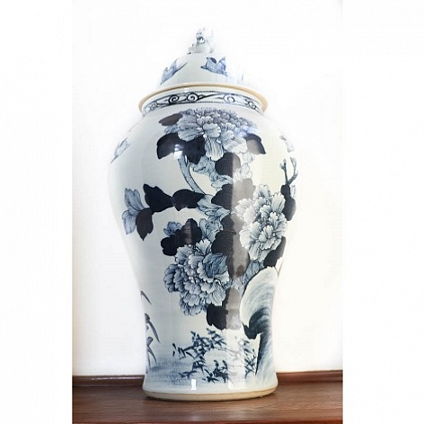 Villa Kontor Vase Traditionelle chinesische Vase 45 x 96 cm Chinesische Vasen
