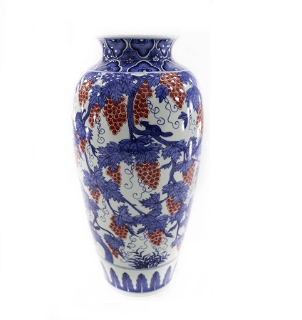 Villa Kontor Vase Traditionelle chinesische Vase 21x46 cm Chinesische Vasen