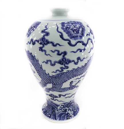 Villa Kontor Vase Traditionelle chinesische Vase 31x55 cm Chinesische Vasen