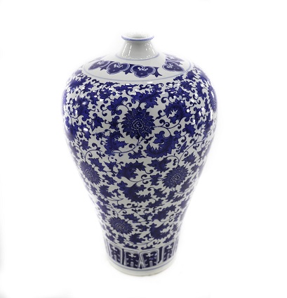 Villa Kontor Vase Traditionelle chinesische Vase  27x46 cm Chinesische Vasen
